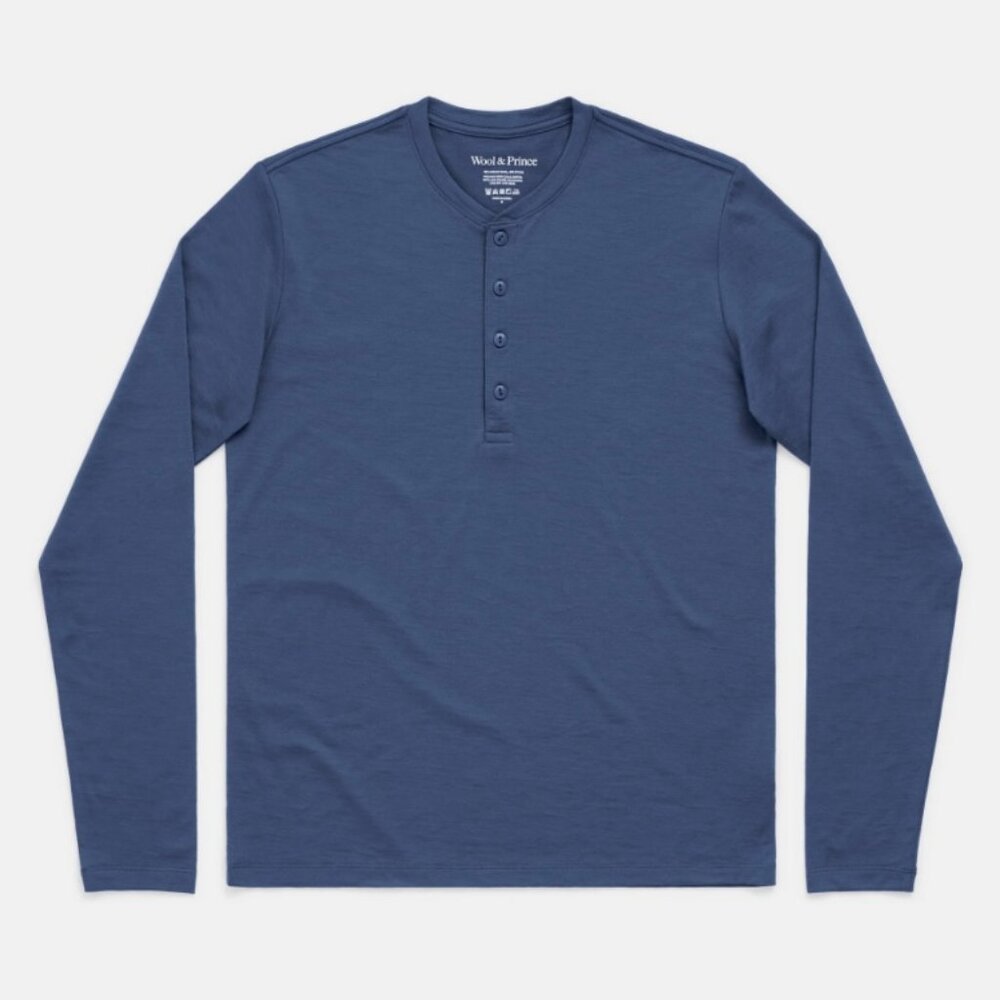 Wool & Prince Signature Long Sleeve Henley Shirt